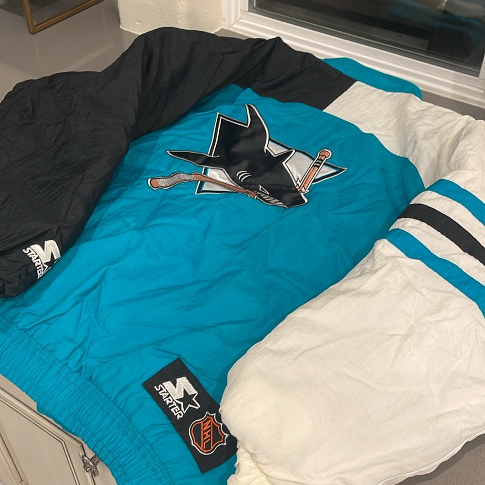 Authentic Starter Vintage Sharks Jacket - image 3
